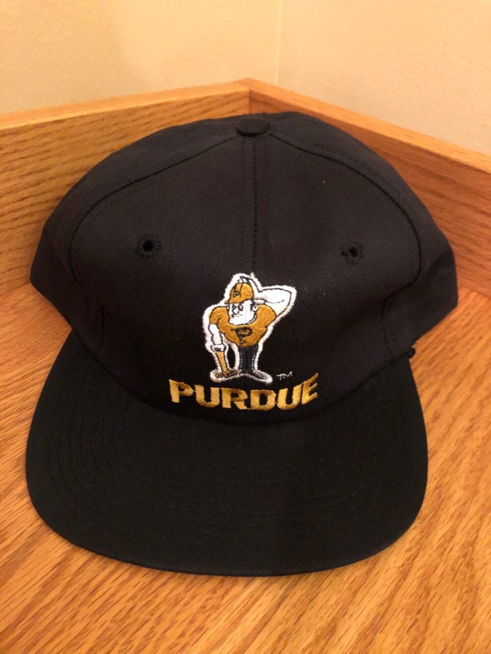 NOS Vintage PURDUE BOILERMAKERS Snapback Hat Cap Twins Enterprise (c30)